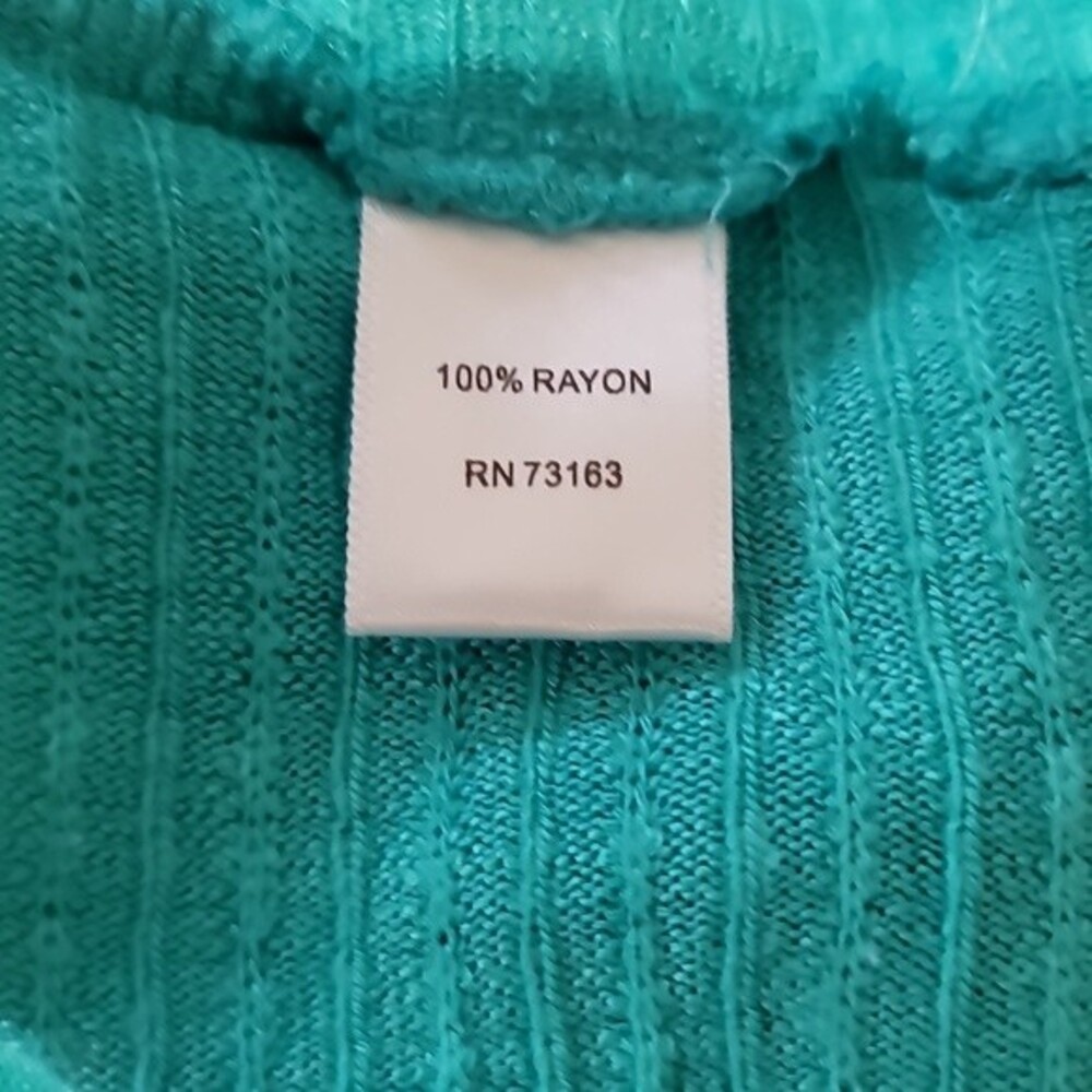 Cable & Gauge Perfectly Teal Tunic Top Size Small - Picture 5 of 6